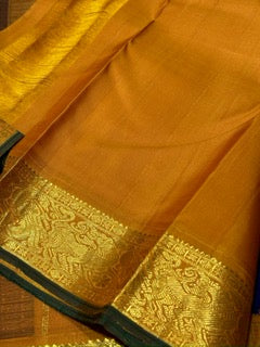 Deep blue with golden mustard