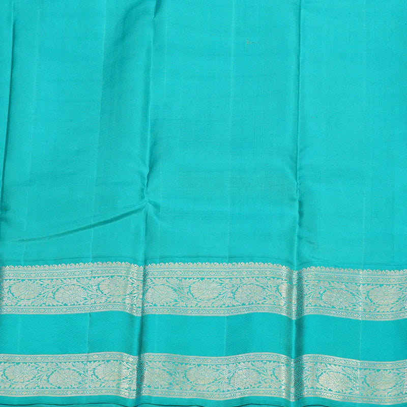 Royal blue Zari small checks neli vangi / teal rettapate