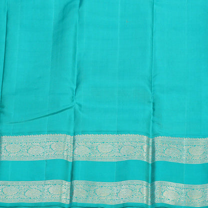 Royal blue Zari small checks neli vangi / teal rettapate