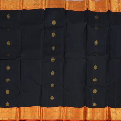 Black fanta orange korvai flower buttas