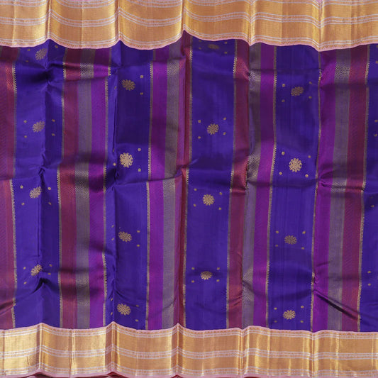 Magenta / Purple horizontal design wih buttas rose gold border