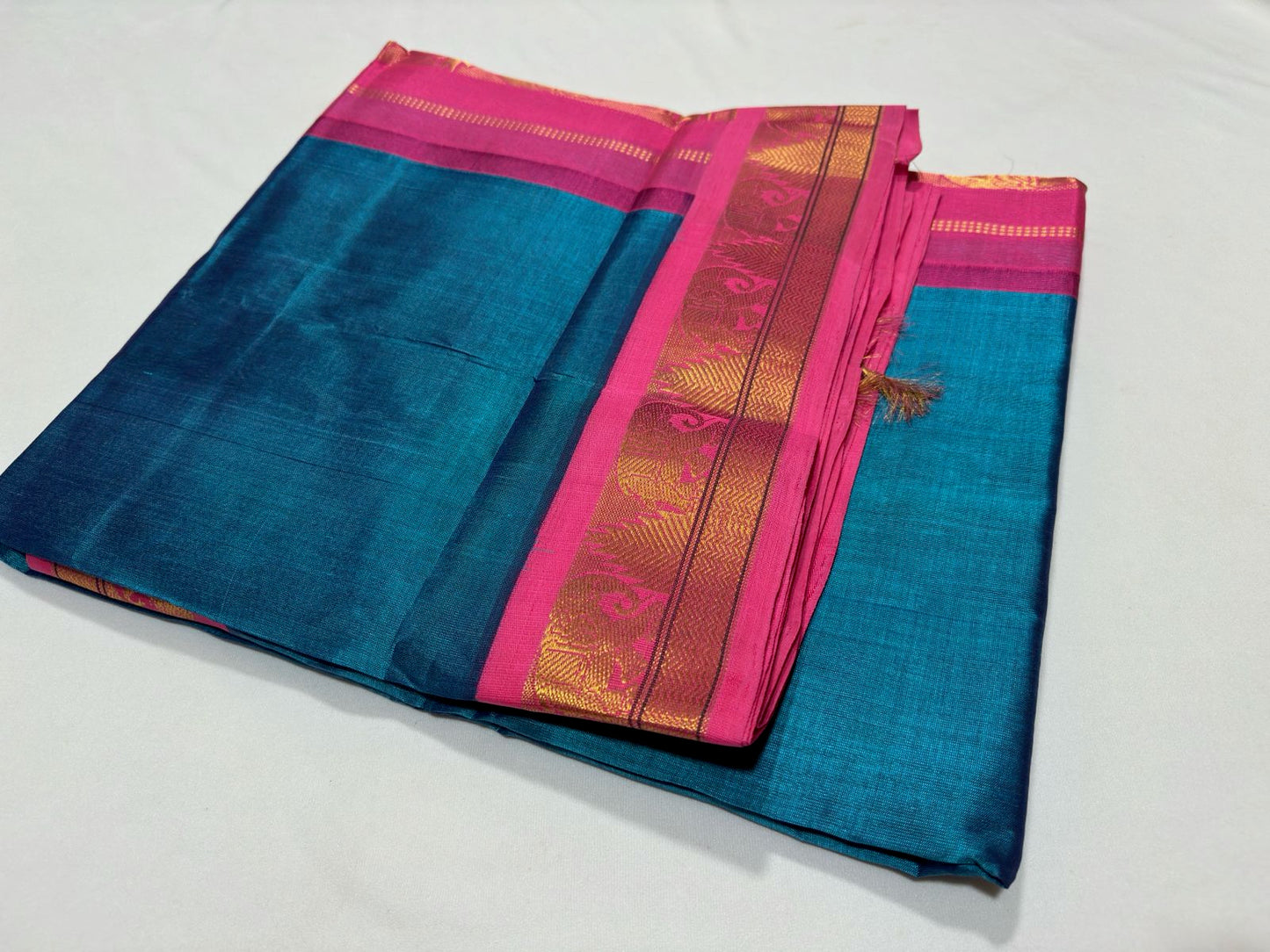 Ramar blue with pink plain korvai