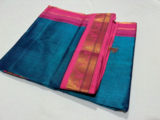 Ramar blue with pink plain korvai
