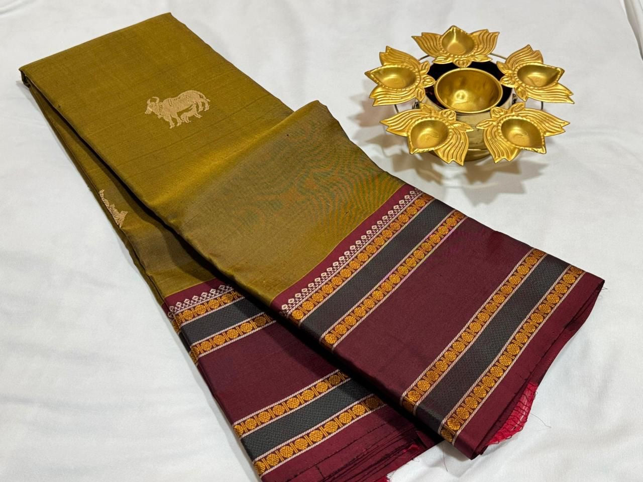 Bronze gold deep maroon cow/calf