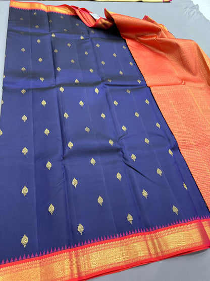 Blue / orange buttas korvai