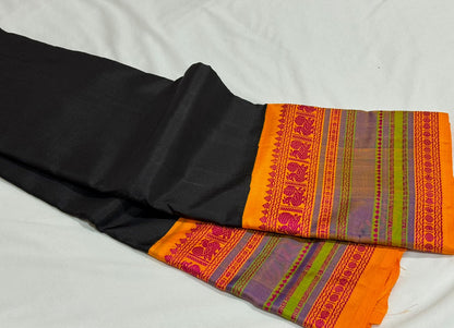 Black with mango orange/green varisaipet