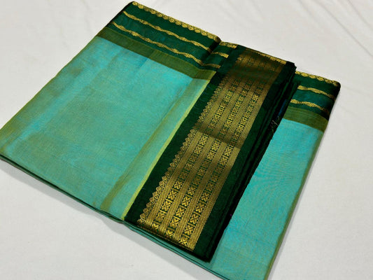 Light green ganga / jamuna plain korvai