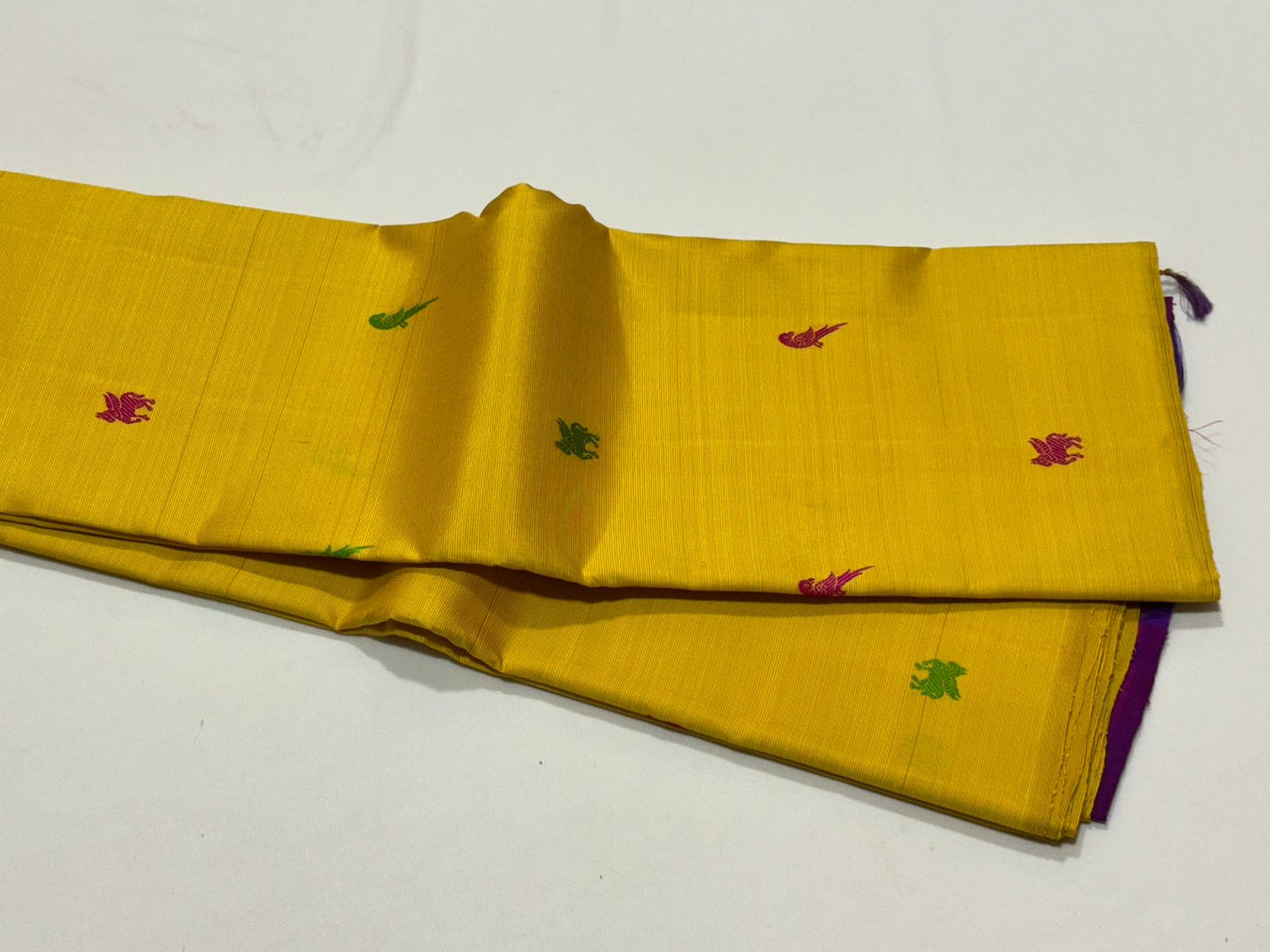 Yellow / Purple thread buttas flying horses