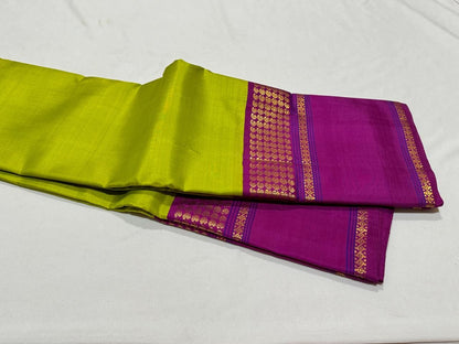 Sneha green with purple korvai