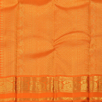 Royal blue / orange mayil chakram buttas korvai