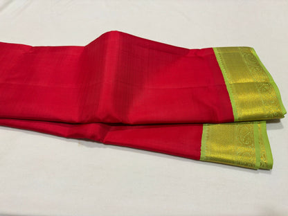 Red with Pastel green korvai
