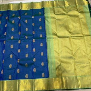 Peacock blue with pastel green